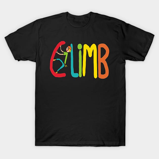 Climb T-Shirt by Mark Ewbie